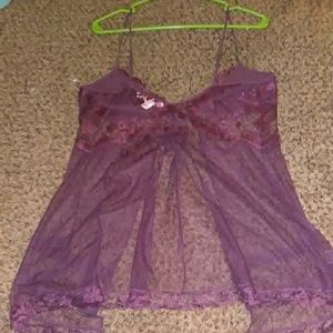 Victoria's Secret Sss through Purple nightie